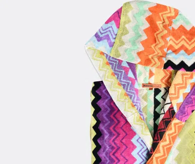 Missoni Giacomo Hooded Bathrobe In Orange