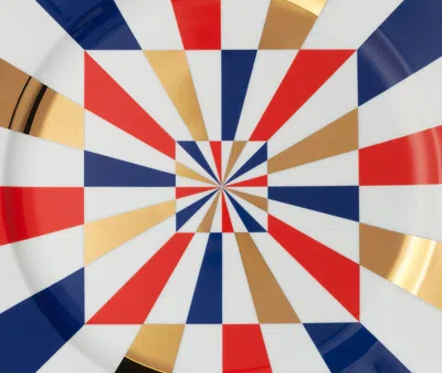 Bitossi Home 2 Piece Printed Round Platter Set In Multicolor