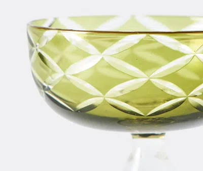 Polspotten Multicolour Peony Coupe Glass Set In Multicolor