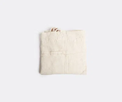 Once Milano Linen Weekend Tote Bag In Cream