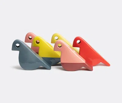 Nuove Forme Decorative Ceramic Bird In Grey