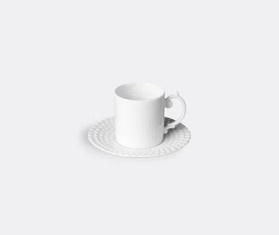 L'objet Haas 2-piece Mojave Porcelain Espresso Cup & Saucer Set In White