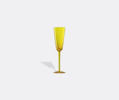 Nasonmoretti Gigolo Flute Glass In Yellow
