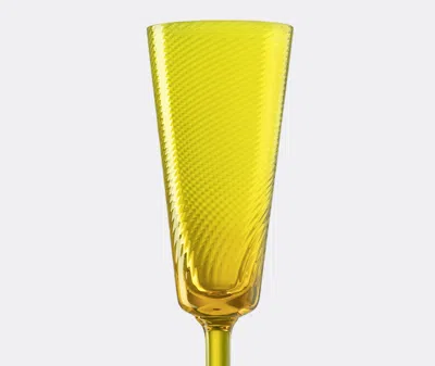 Nasonmoretti Gigolo Flute Glass In Yellow
