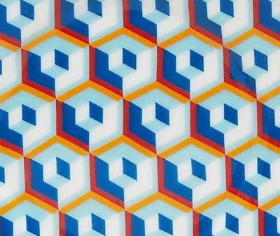 La Doublej Set Of Two Abstract-print Desert Plate In Multicolor