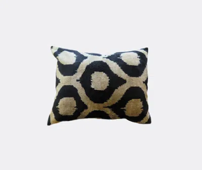 Les-ottomans Patterned-jacquard Silk Cushion In Multicolor