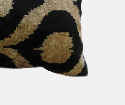 Les-ottomans Patterned-jacquard Silk Cushion In Multicolor