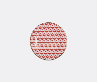 La Doublej Cubi Rosso Dessert Plate (set Of 2) In Multicolor