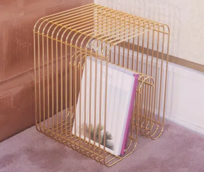 Aytm Curva Abstract Stool In Gold