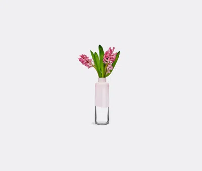 Nude Magnolia Vase In Opal Pink Top, Clear Bottom
