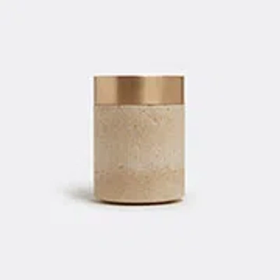 Michaël Verheyden Small Coppa Container In White And Bronze