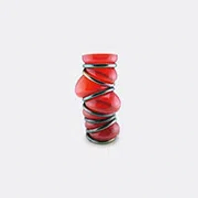 Vanessa Mitrani Chain Ring Polished Vase In Red