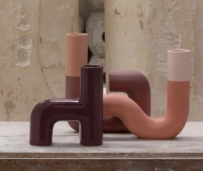 Nuove Forme Vases Burgundy Uni In Burgundy