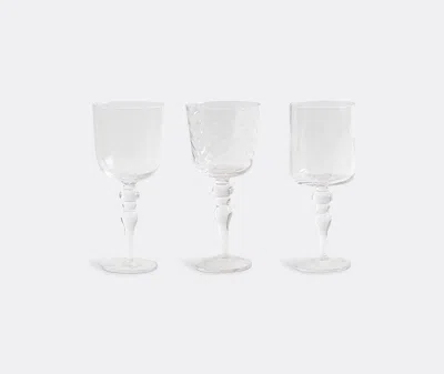 Bitossi Home Set Of Six Assorted Goblets In Clear