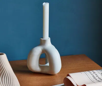 Hay W&s Candleholder / Complot Ivory In Ivory