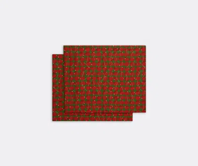 La Doublej Placemat Set Of 2 In Green