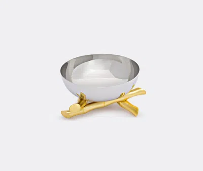 L'objet Bambou Medium Bowl In Gold, Platinum