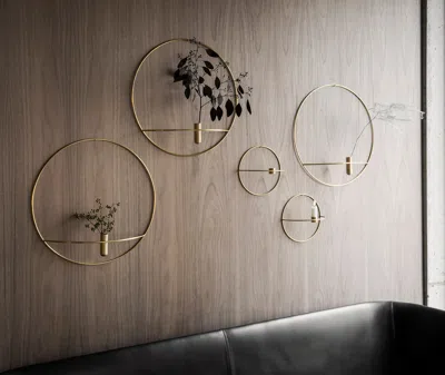 Menu Pov Small Circular Candleholder In Brass