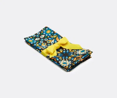 La Doublej Table Linens Blue Uni In Blue