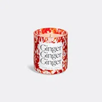 Stories Of Italy Macchia Su Macchia Ginger Scented Candle In Red & Orange & Ivory