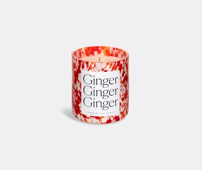 Stories Of Italy Macchia Su Macchia Ginger Scented Candle In Red & Orange & Ivory