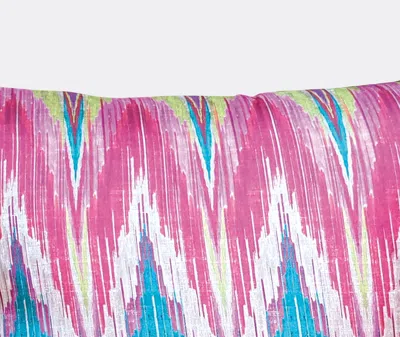 Les-ottomans Patterned-jacquard Silk Cushion In Multicolor