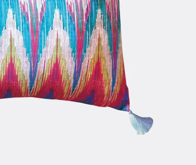 Les-ottomans Patterned-jacquard Silk Cushion In Multicolor