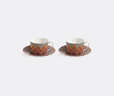 Missoni Zigzag Jarris Teacup And Saucer In Multicolour
