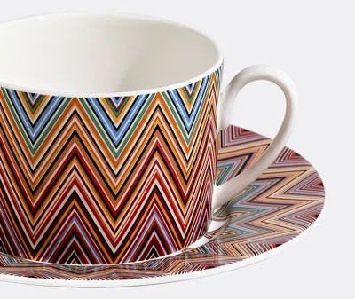 Missoni Zigzag Jarris Teacup And Saucer In Multicolour