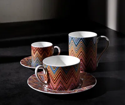 Missoni Zigzag Jarris Teacup And Saucer In Multicolour