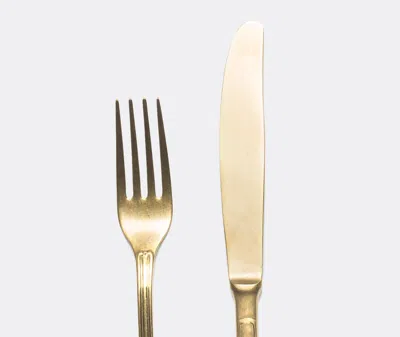 Bitossi Home Cutlery Set 24 Pieces In Gold