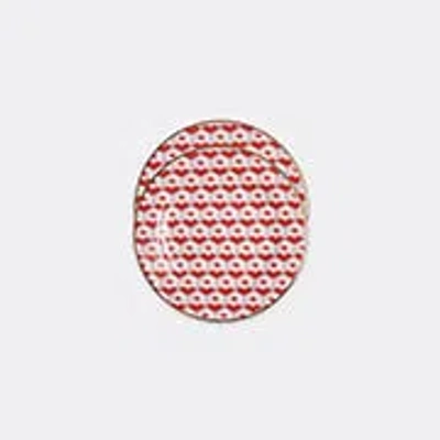 La Doublej Cubi Rosso Dessert Plate (set Of 2) In Multicolor