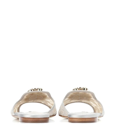 Shop Dolce & Gabbana Bianca Slip-on Sandals In White