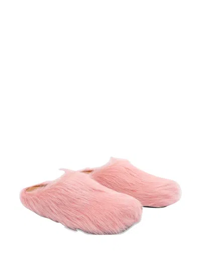 Marni Ssense Exclusive Pink Fussbett Sabot Loafers In 00c09 Lilla