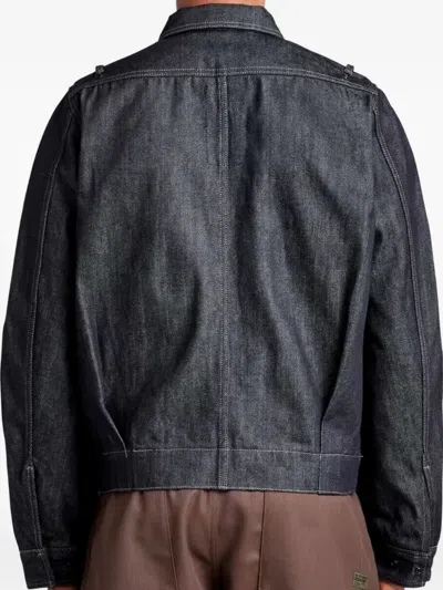 G-star Raw Utility Flap-pocket Denim Jacket In Blue