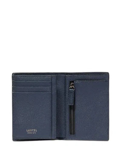 Lancel Compact Zip Wallet In Blue