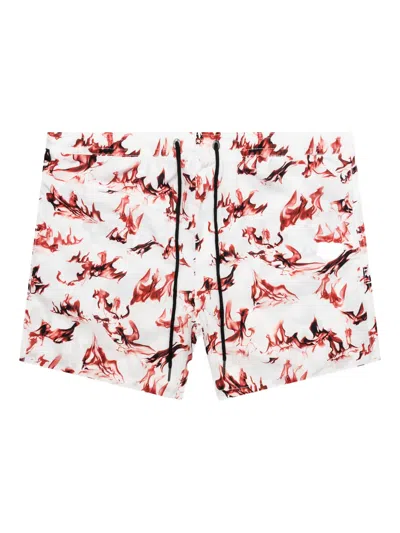 BURNT BOARD 印花抽绳短裤