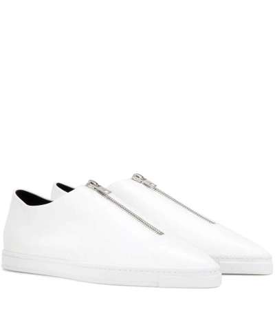 Stella Mccartney Sligo Zip-front Sneaker, White In Optical White