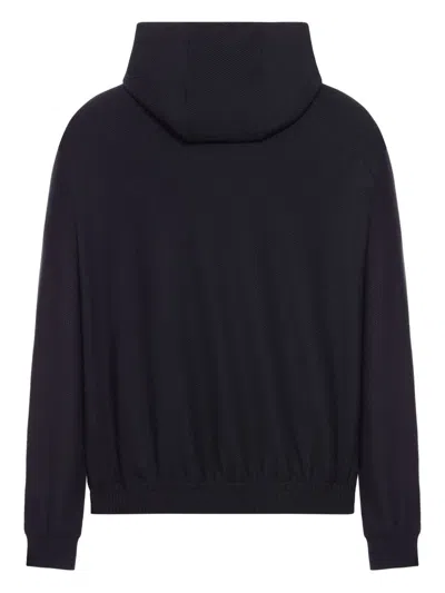 Giorgio Armani Blouson With Zip And Hood In Black