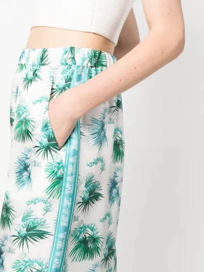 Max Mara All-over Graphic-print Trousers In Green