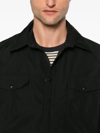 Aspesi Buttoned Flap-pocket Shirt Jacket In Black