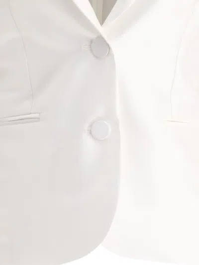 Fit F.it Satin Single-breasted Blazer In Neutral