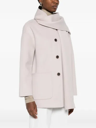 The Dynamis Studio Patch-pockets Buttoned Single-breasted Coat In Neutral