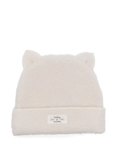 Teddy & Minou Cat-ear Beanie In Neutral