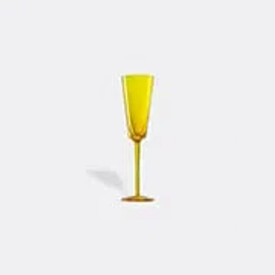 Nasonmoretti Gigolo Flute Glass In Yellow