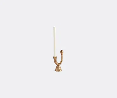 L'objet Horn Candle Stick Holder In Antique Gold