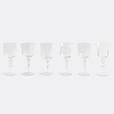 Bitossi Home Set Of Six Assorted Goblets In Clear