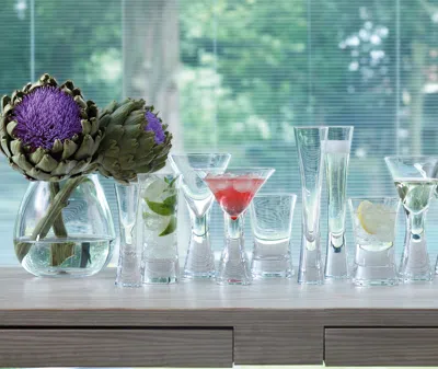 Lsa International Set Of Two Moya Champagne Flutes In Clear