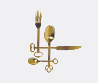 Seletti Keytlery Gold-toned Stainless Steel Cutlery 24-piece Set