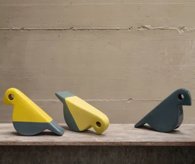 Nuove Forme Decorative Ceramic Bird In Multicolor
